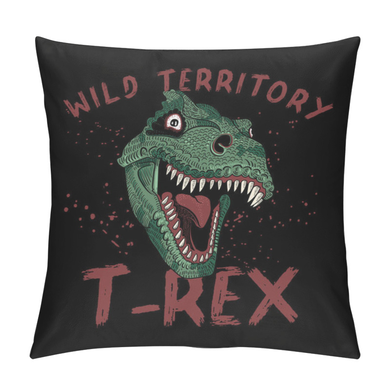 Personality  Stylish T-rex Illustration Pillow Covers