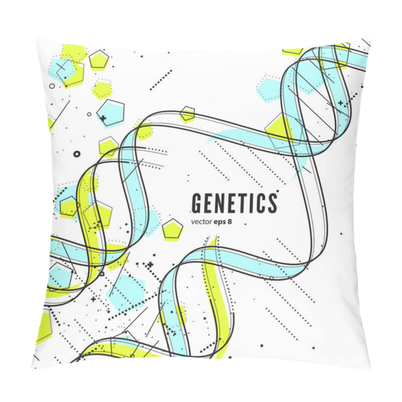 Personality  DNA, Genetic Conceptual Background Pillow Covers