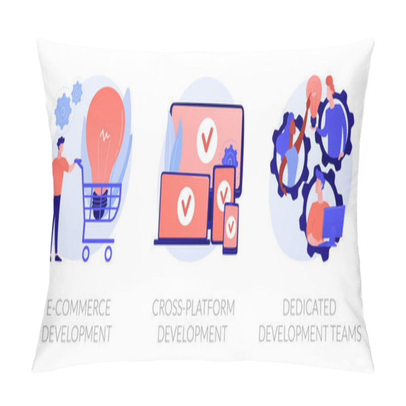 Personality  Web Development Vector Concept Metaphors Pillow Covers