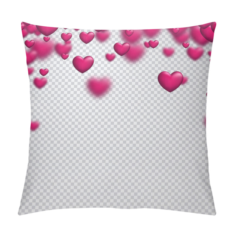 Personality  Love Valentine's Background With Hearts. Pillow Covers