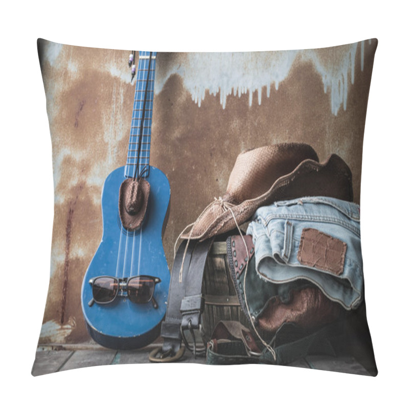 Personality  Equipment In The Basket On Wooden  Pillow Covers