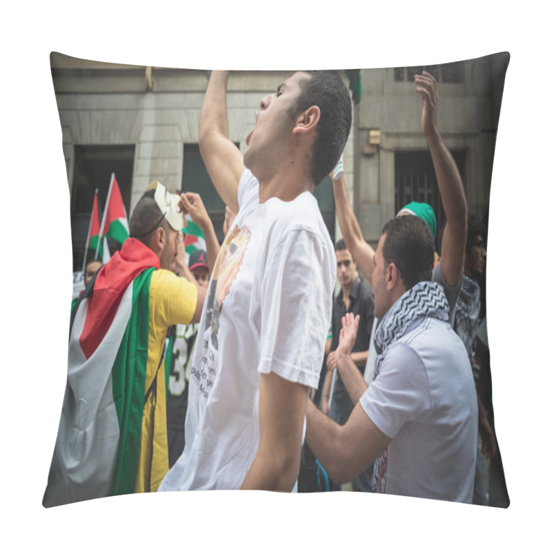 Personality  Pro Palestine Manifestation In Milan On July, 26 2014 Pillow Covers