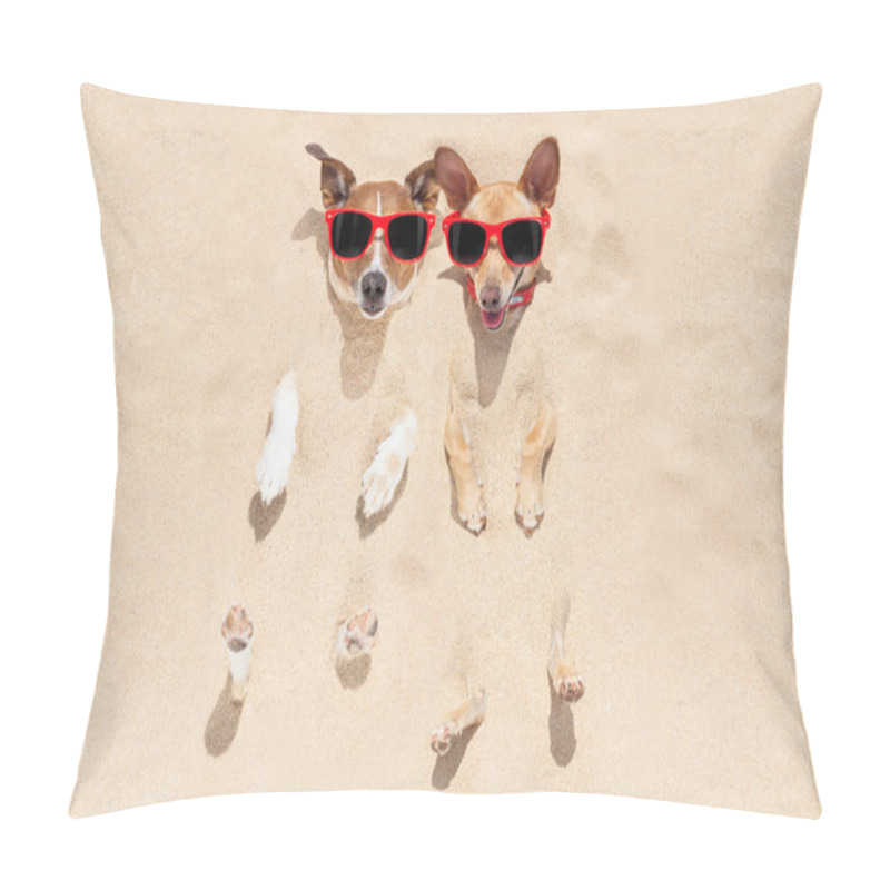 Personality  Dogs Buried In Sand Pillow Covers