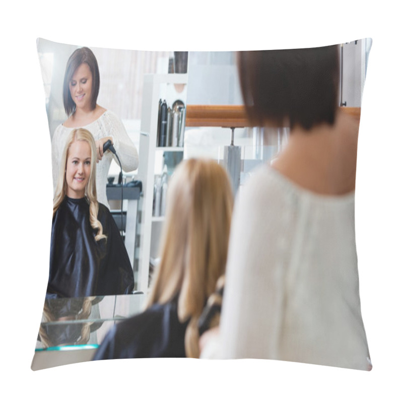 Personality  Woman Getting A New Hairstyle Pillow Covers