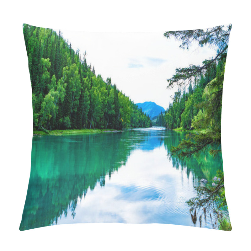 Personality  Summer In Kanas Lake, Altay, Xinjiang, China.Beautiful And Quiet In Summer In Kanas Lake, Xinjiang, China Pillow Covers