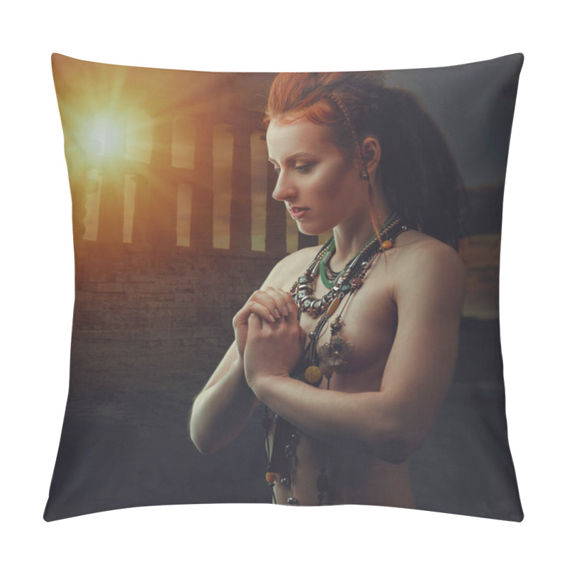 Personality  Fantasy Style Female Portrait With Amazon Woman Pillow Covers