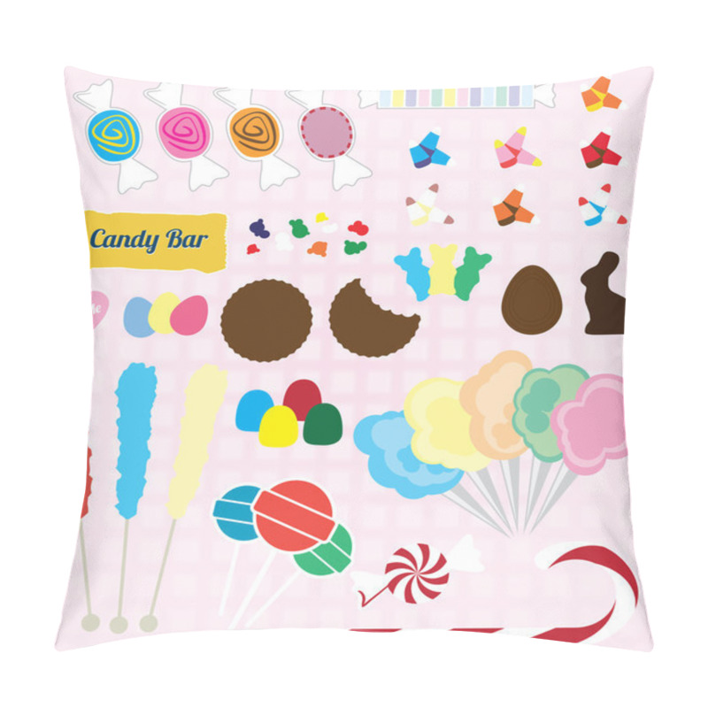 Personality  Vector Set: Candy Pieces Pillow Covers