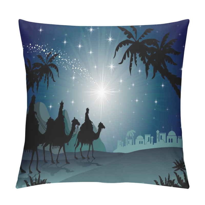 Personality  Magi Blue Silhouette Pillow Covers