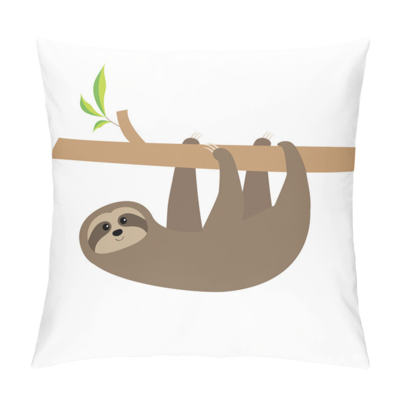 Personality  Sloth Hugs Tree Branch Pillow Covers