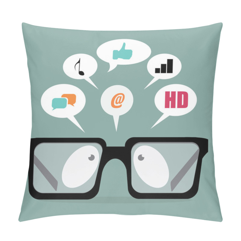 Personality  Media Glasses Pillow Covers