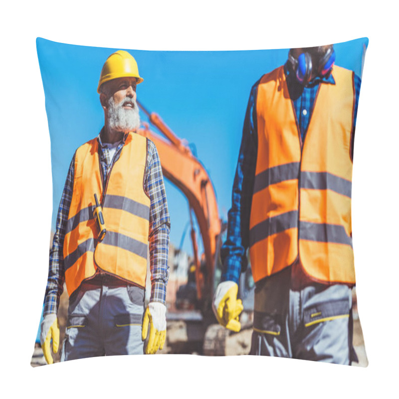 Personality  Workers At Construction Site Pillow Covers