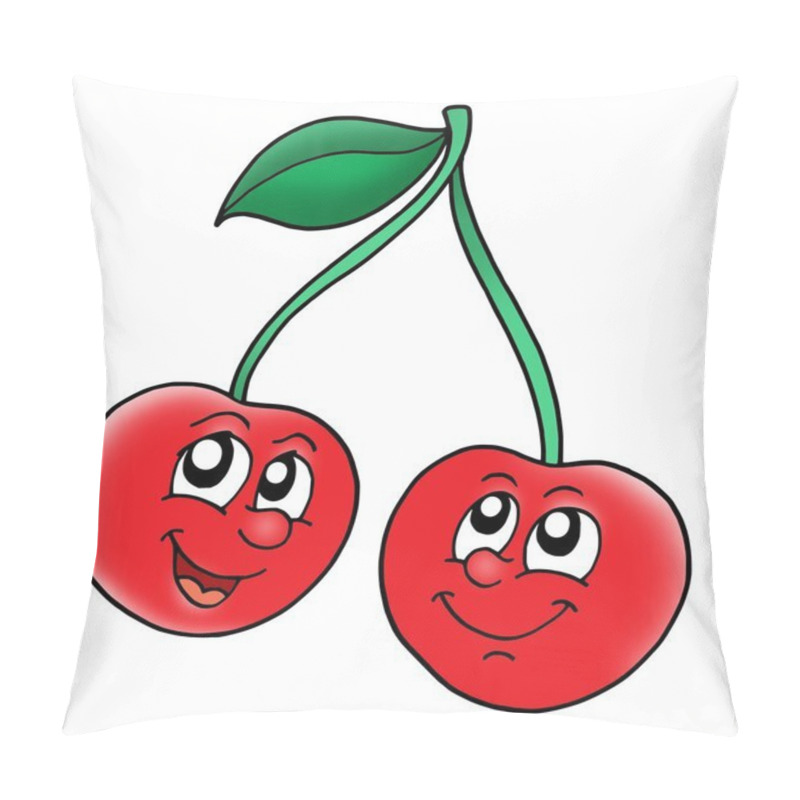 Personality  Smiling Red Cherries Pillow Covers