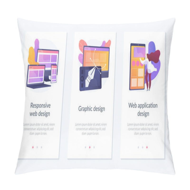 Personality  Web Development App Interface Template. Pillow Covers