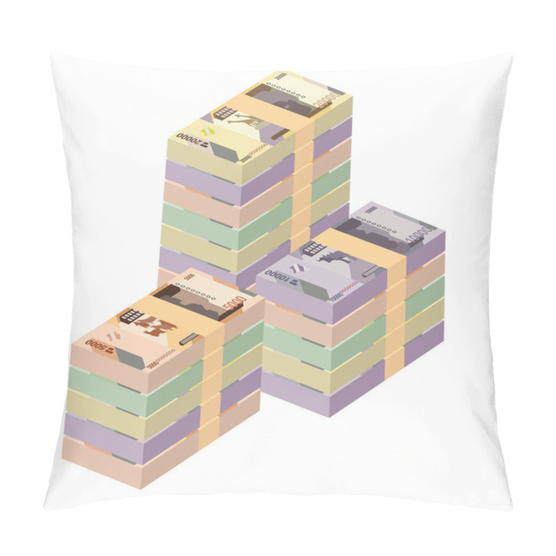 Personality  Congolese Franc Vector Illustration. Congo Money Set Bundle Banknotes. Paper Money 1000, 5000, 10000, 20000 CDF. Flat Style. Isolated On White Background. Simple Minimal Design. Pillow Covers