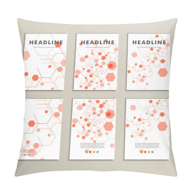 Personality  Modern Hexagon Design. Vector Background Pillow Covers