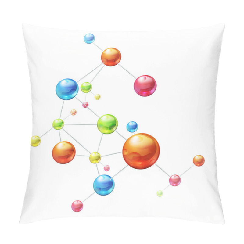 Personality  Molecule On White Pillow Covers