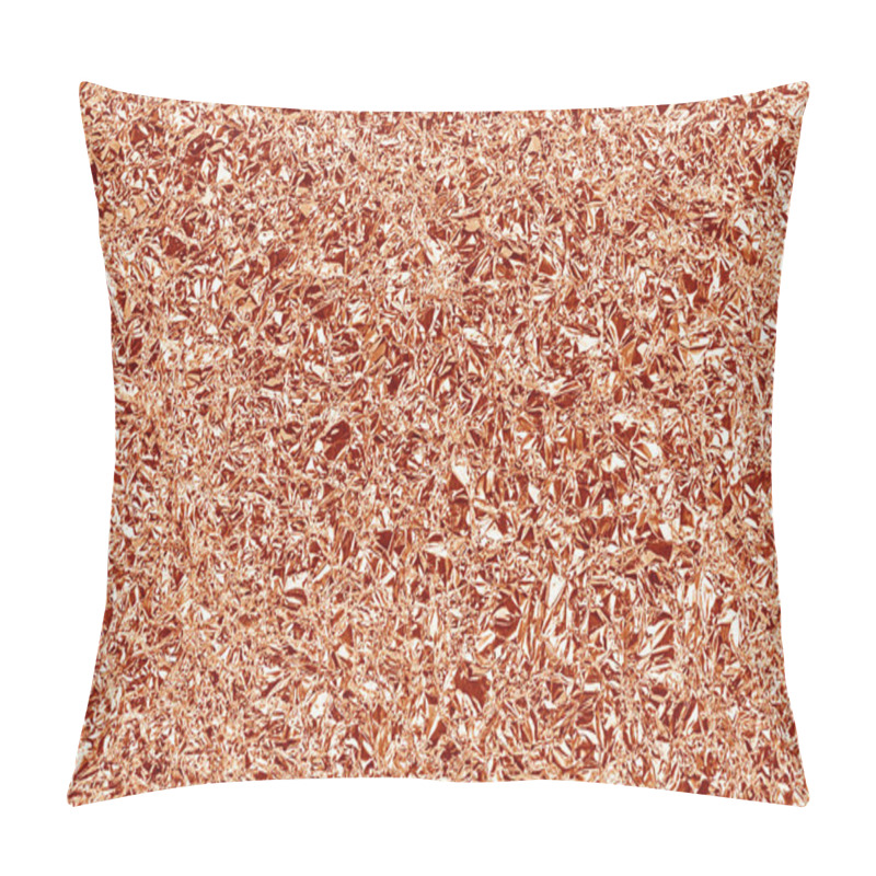 Personality  Shiny Foil Texture For Background And Shadow. Crease. Rose Gold  Pillow Covers