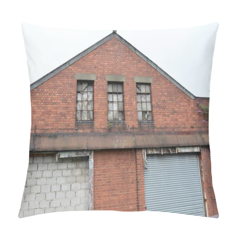 Personality  Derelict Buildings On Dock, Old Lock Ups And Storage Units Left Empty For Years Pillow Covers