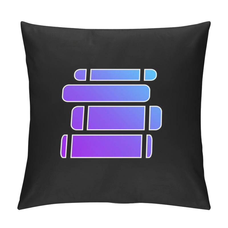 Personality  Book Pile Blue Gradient Vector Icon Pillow Covers