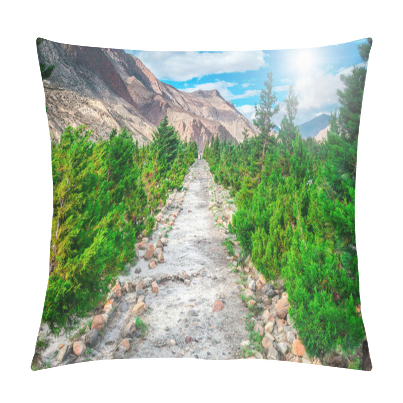 Personality  Summer Landscape In Nepal Mountains Pillow Covers