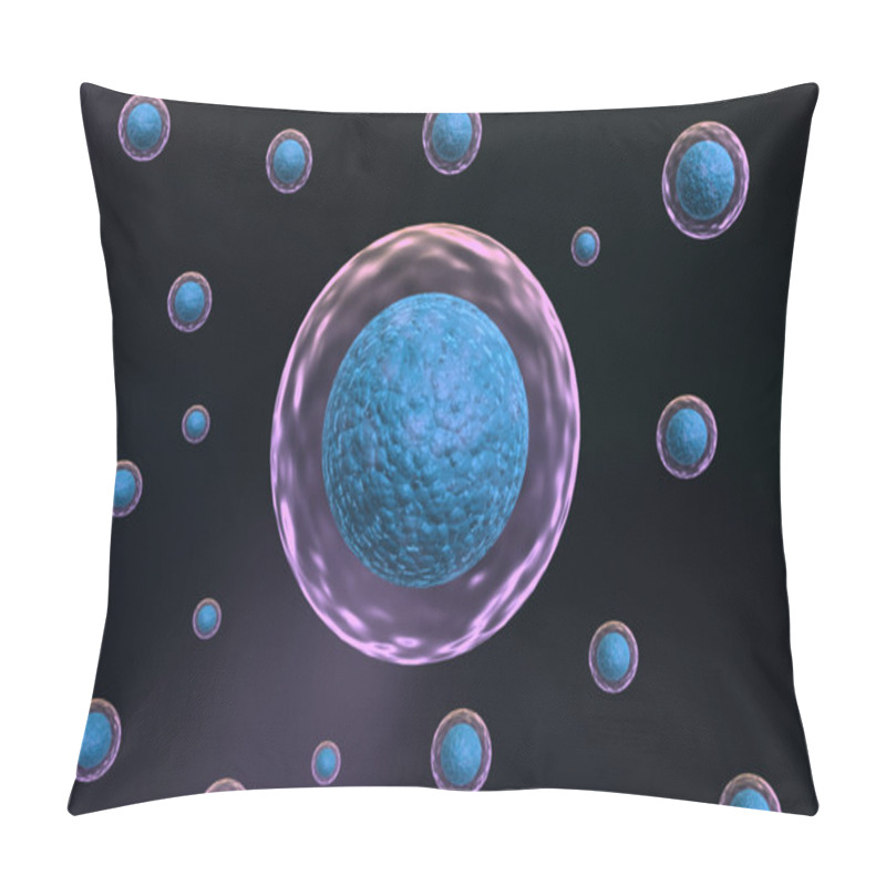 Personality  Cell With Nucleus Pillow Covers