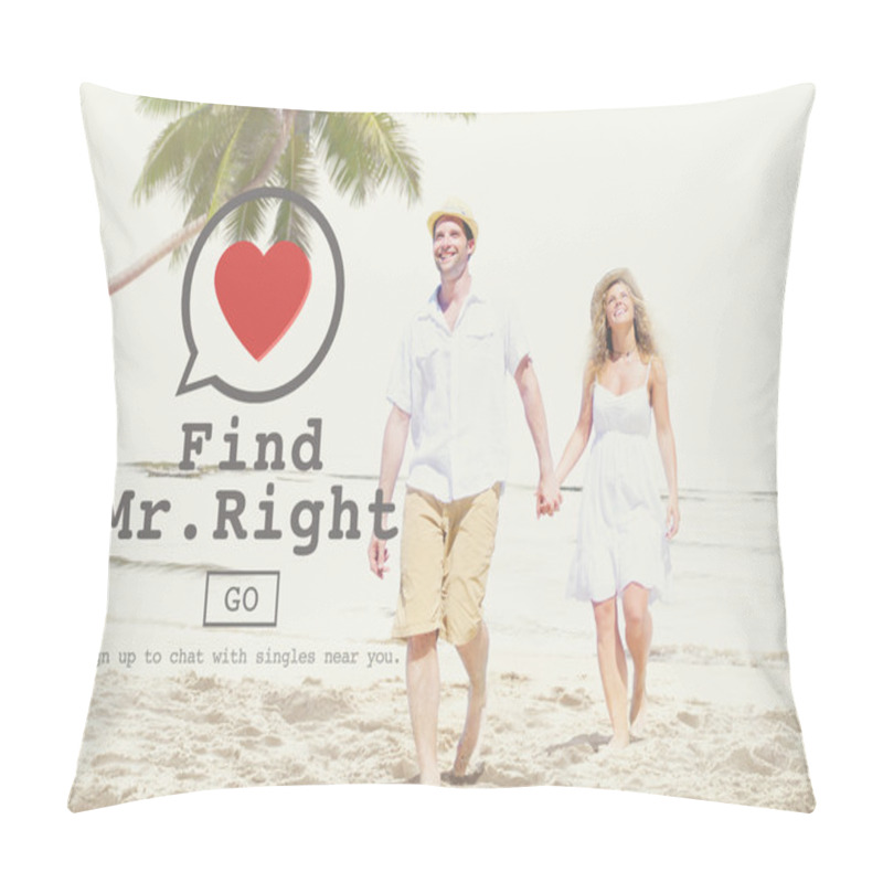 Personality  Romantic Couple On Beach Pillow Covers