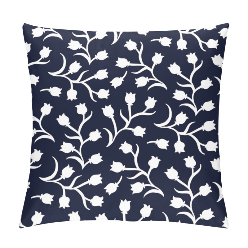 Personality  Ditsy Floral Pattern With Small White Tulips Pillow Covers