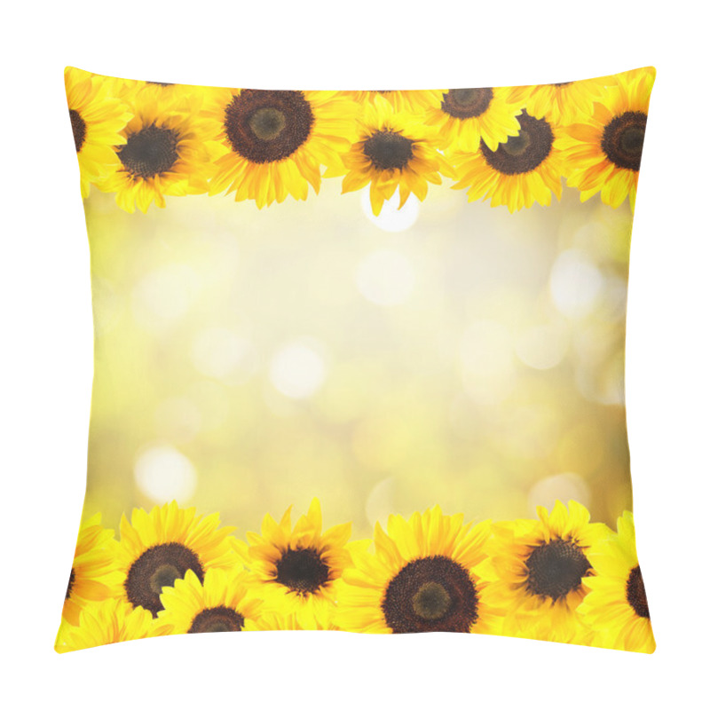 Personality  Yellow Sunflowers Background Pillow Covers