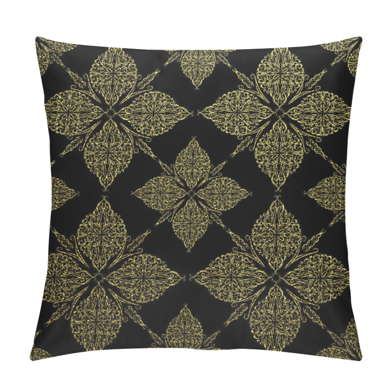 Personality  Decorative Mandala. Golden Vector Illustration. Ornate Line Art Element. Gold Ornamental Floral Pattern For Wedding Invitations, Greeting Cards. Pillow Covers