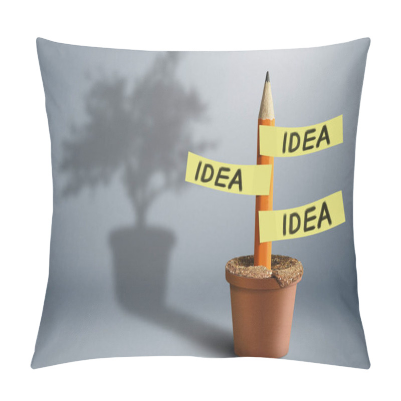 Personality  Idea Creative Concept, Pencil With Stickers And Tree Shadow Pillow Covers