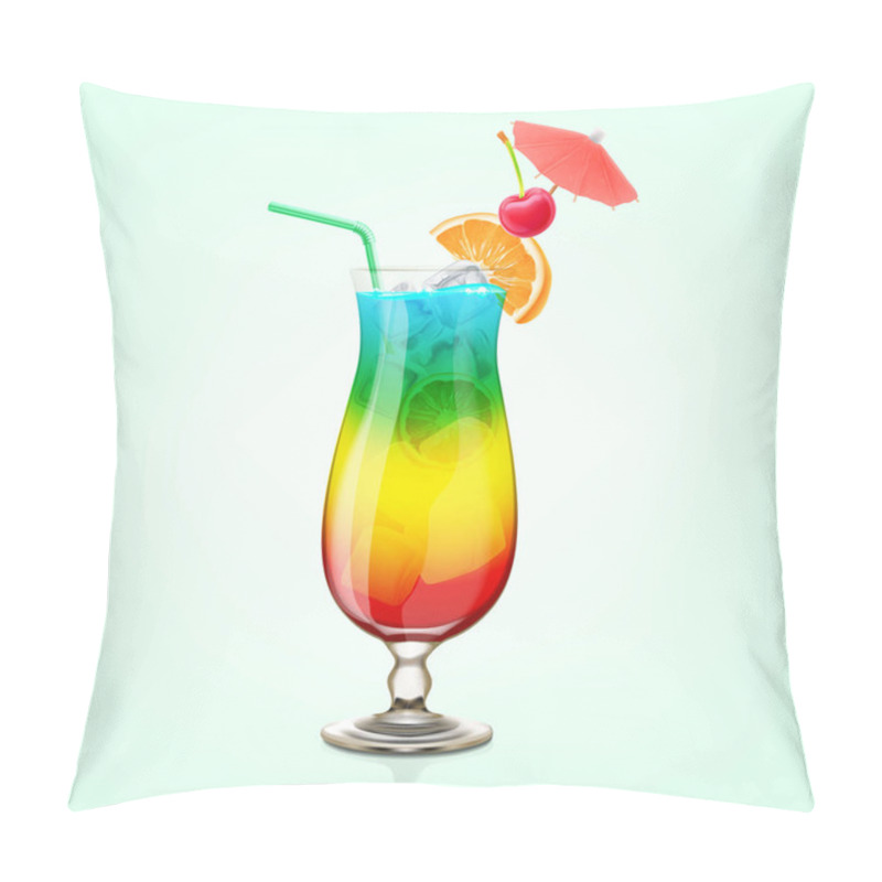 Personality   Rainbow Cocktail  In The Glass Pillow Covers