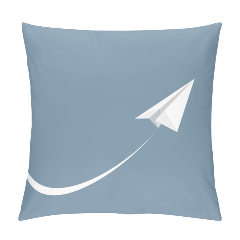 Personality  Vector Illustration Of White Paper Airplane Pillow Covers