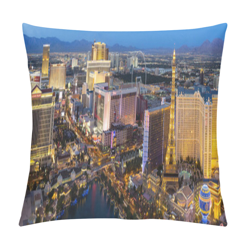 Personality  Skyline Of Las Vegas By Night Pillow Covers