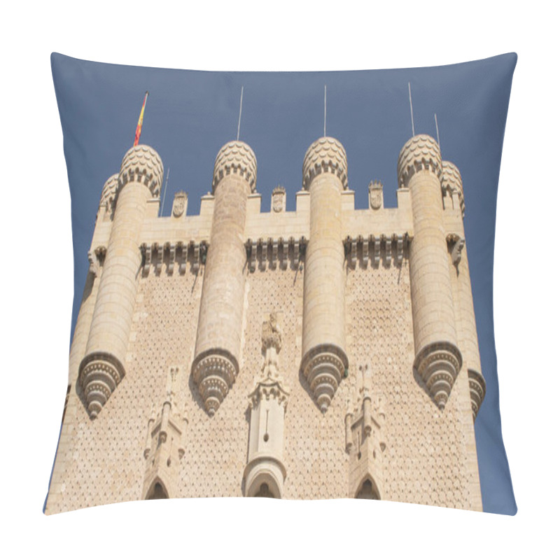 Personality  Towers Of The Historic And Ancient Castle Of The Alcazar Of Segovia (Spain) Pillow Covers