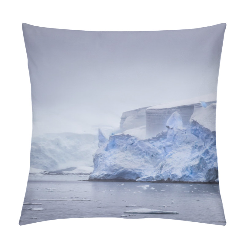 Personality  Antarctic Iceberg Mist In The Distance Pillow Covers