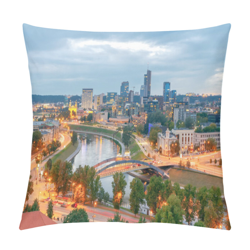 Personality  Vilnius. View Of The City From The Hill Of Gediminas. Pillow Covers