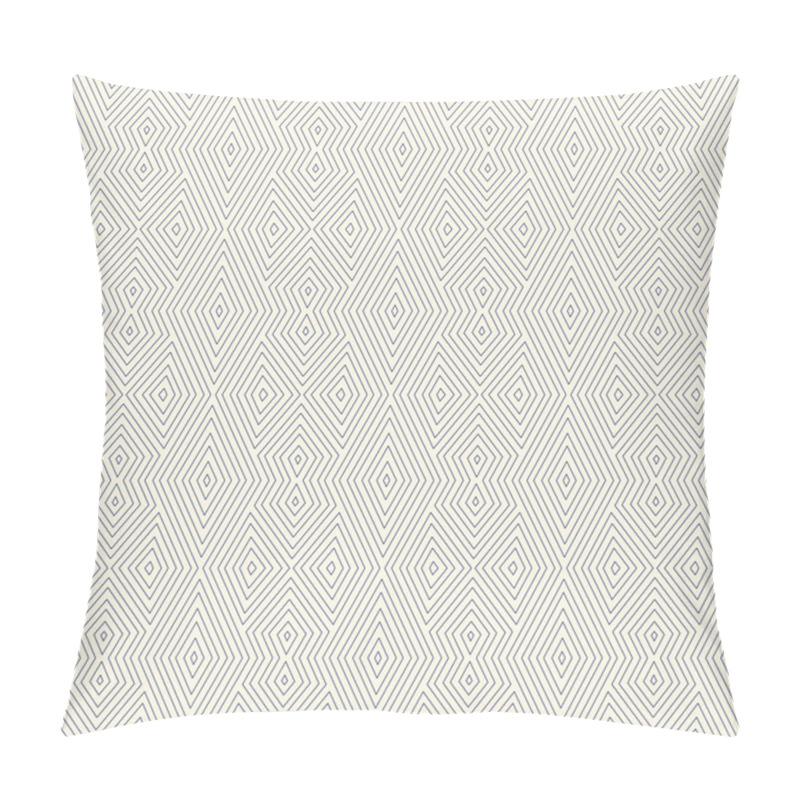 Personality  Outline Ethnic Abstract Background. Seamless Pattern With Symmetric Geometric Ornament. Pillow Covers