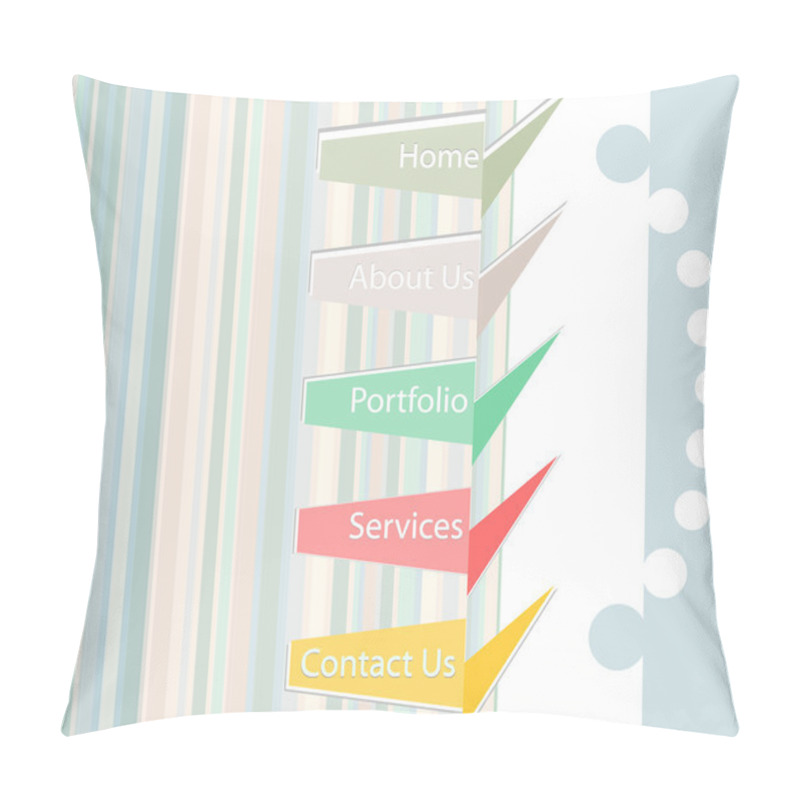 Personality  Website Template With Stripes Pillow Covers