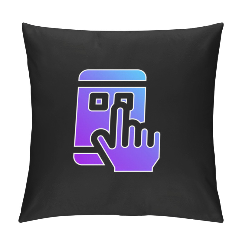 Personality  App Blue Gradient Vector Icon Pillow Covers