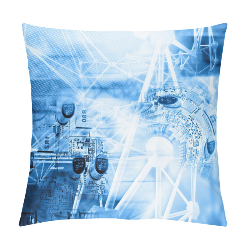 Personality  Technology Background - Abstract Structure And Circuit Pillow Covers