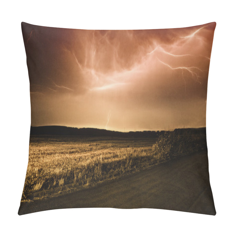 Personality  Thunder In A Field Pillow Covers