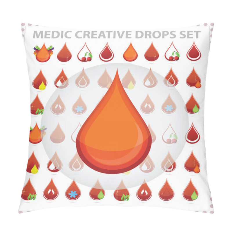 Personality  Medic Creative Blood Drops Symbols And Sign Pillow Covers