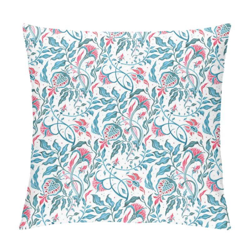 Personality  Hand Drawn Seamless Pattern Of Abstract Flowers Pillow Covers