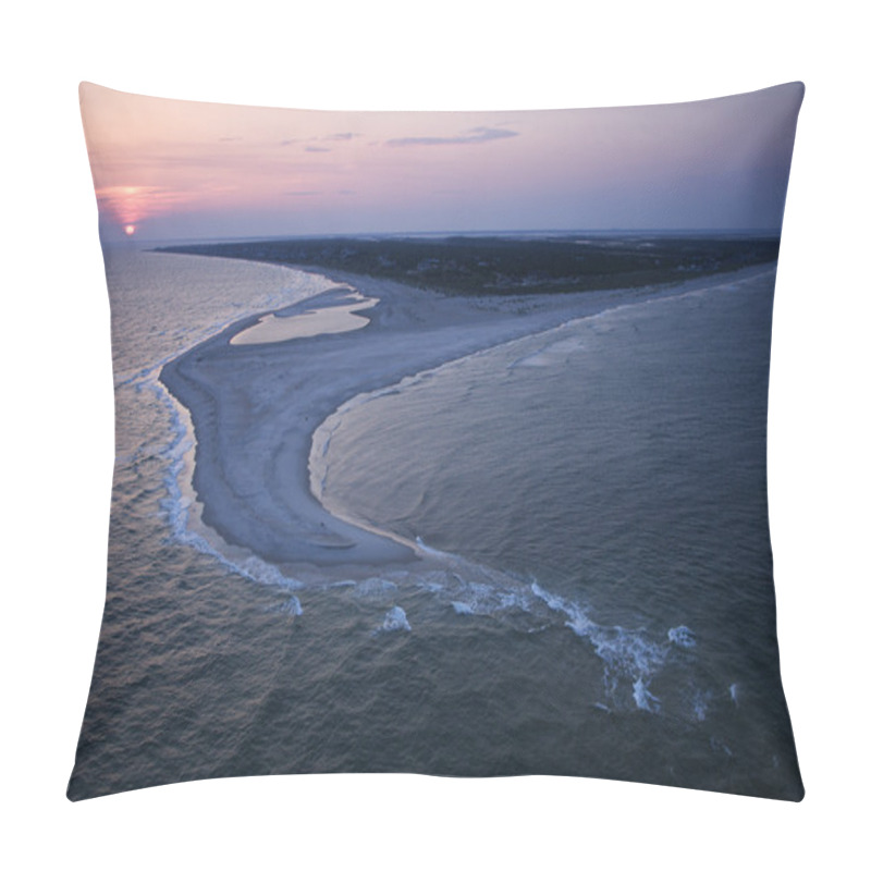 Personality  Aerial Of Beach. Pillow Covers