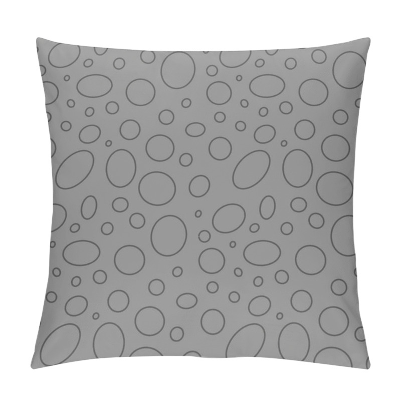 Personality  This Seamless Pattern Features Round Shapes In A Repeating Design On A Muted Grey Background, Perfect For Textiles. Pillow Covers