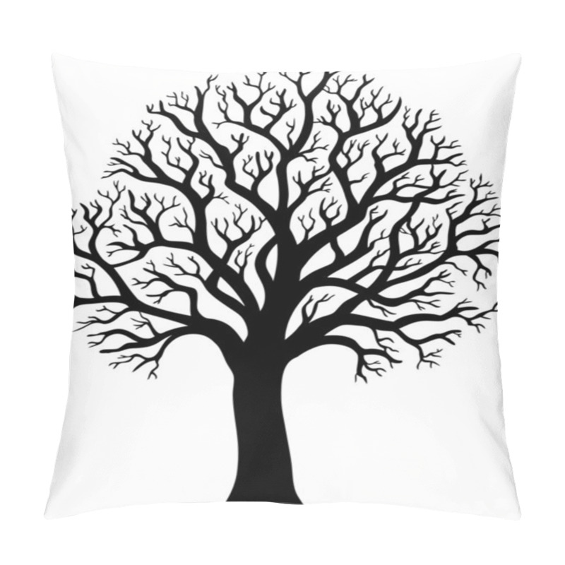 Personality  Silhouette Of Tree Without Leaf 2 Pillow Covers