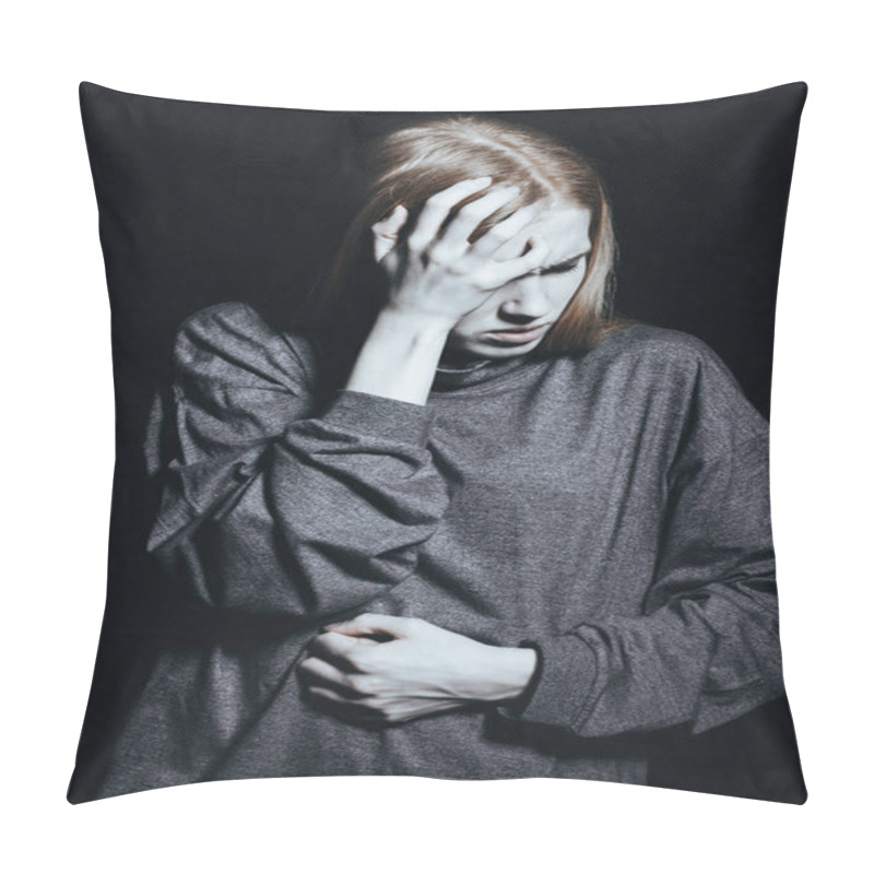 Personality  Woman With Pain Of Existence Pillow Covers