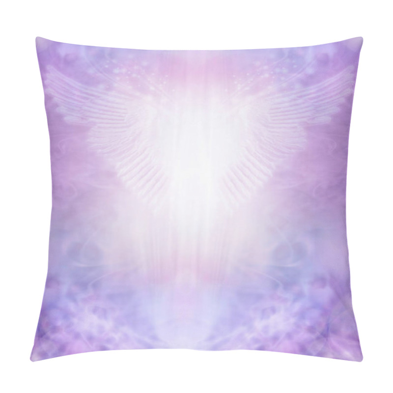 Personality  Lilac Angel Wings Certificate Award Diploma Background - Angel Wings With Bright Spiritual Light Flowing Between Against A Purple Pink Ethereal Background Ideal For A Reiki Healing Certificate Pillow Covers