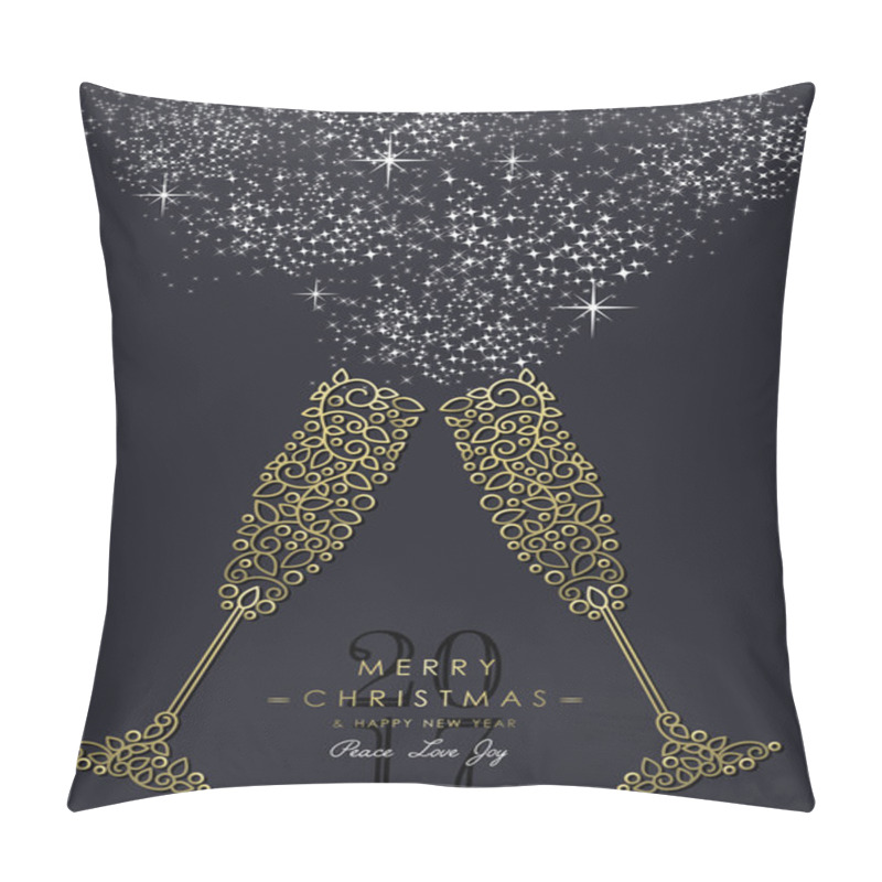 Personality  Gold Christmas And New Year Ornamental Party Drink Pillow Covers