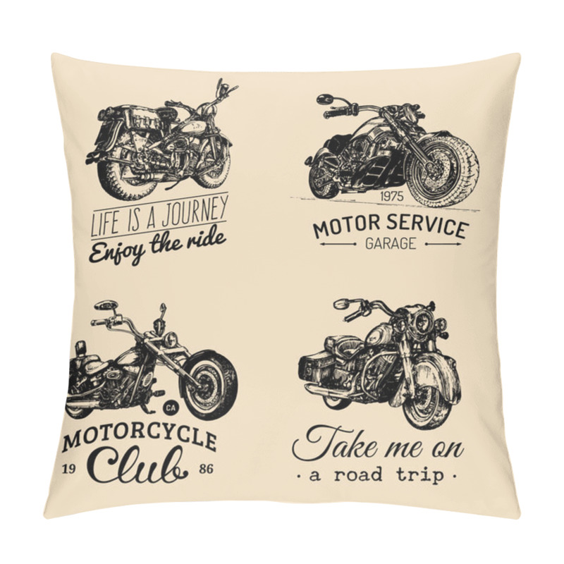 Personality  Chopper Motorcycle Logos Pillow Covers